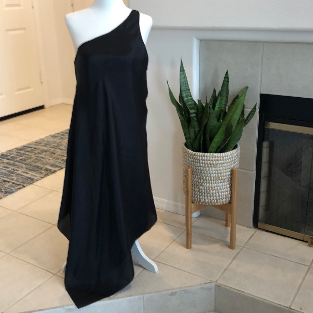 SOLD Ralph Lauren Black asymmetrical dress